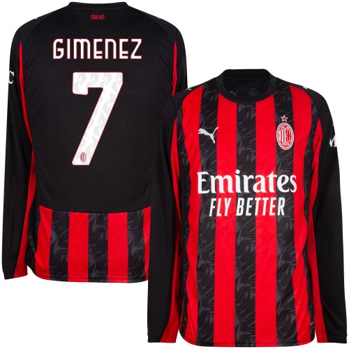 AC Milan Hemmatröja Gimenez 7 2025–2026 Långärmad AC Milan Hemmatröja Gimenez 7 2025–2026 Långärmad